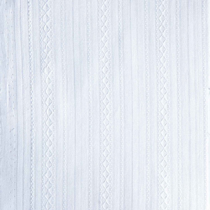 Tissu Katia jacquard du coton Twenties blanc, 145x10 cm (9204-01)