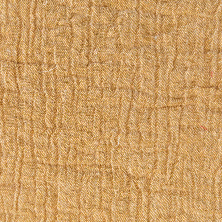 Tissu Katia mousseline chambray, moutarde, 135 cm  x 10 cm (9058-05)