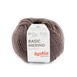 Laine Katia - Basic Merino - Aubergine n°89 - Pelote de 50 g