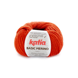 Laine Katia - Basic Merino - Orange Foncé n°20 - Pelote de 50 g