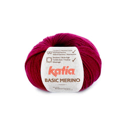 Laine Katia - Basic Merino - Fuchsia Foncé n°24 - Pelote de 50 g