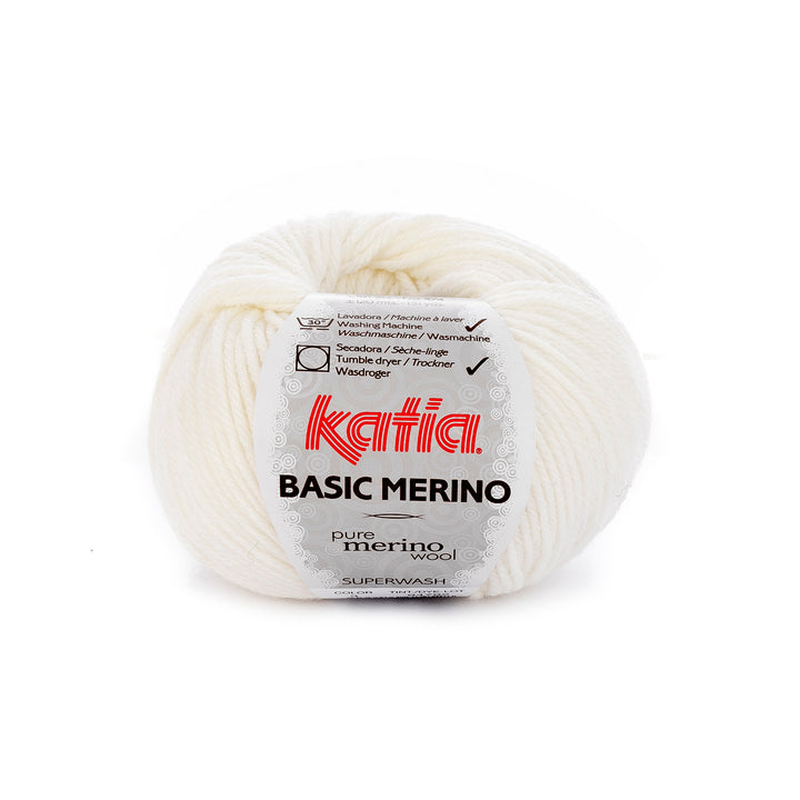 Laine Katia - Basic Merino - Ecru n°3 - Pelote de 50 g