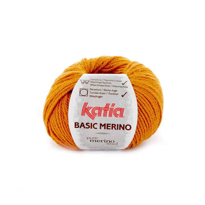 Laine Katia - Basic Merino - Ocre n°71 - Pelote de 50 g