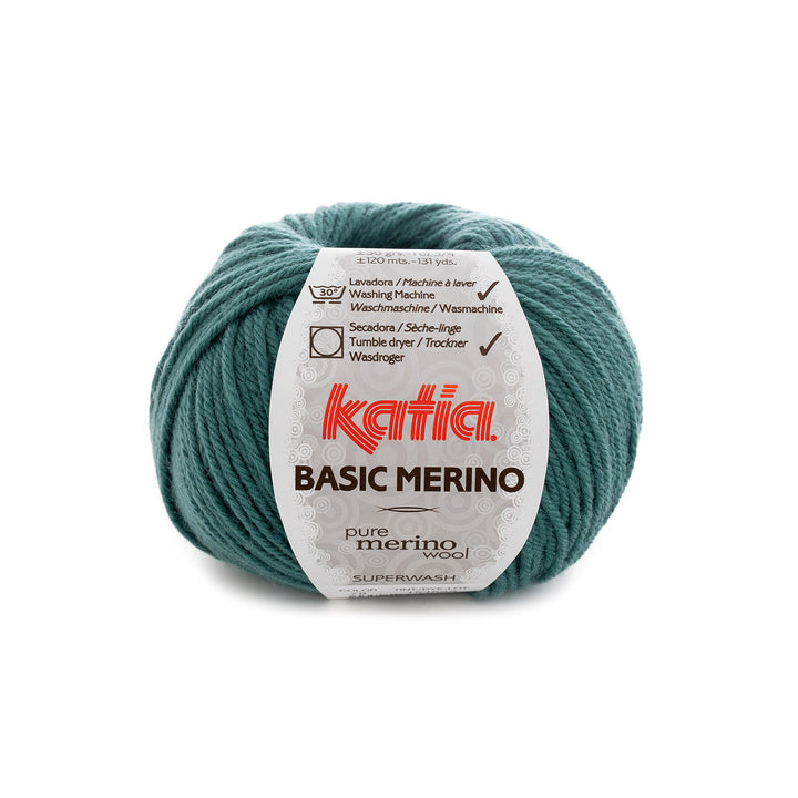 Laine Katia - Basic Merino - Emeraude n°78 - Pelote de 50 g