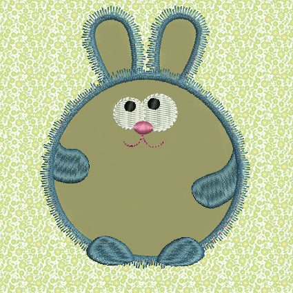 Lapin, motif de broderie appliqué par Annika Créations