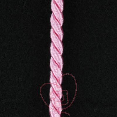 Cordelière passementerie 5 mm, couleur rose