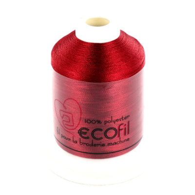 Fil broderie machine - ECOfil rouge intense 1401