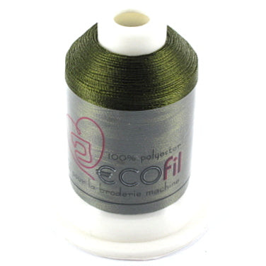 Fil broderie machine - ECOfil vert olive 1210