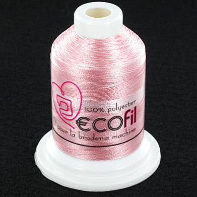Fil broderie machine - ECOfil bicolore rose clair et blanc 3003