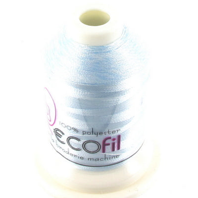 Fil broderie machine - ECOfil bicolore bleu ciel-blanc 3010