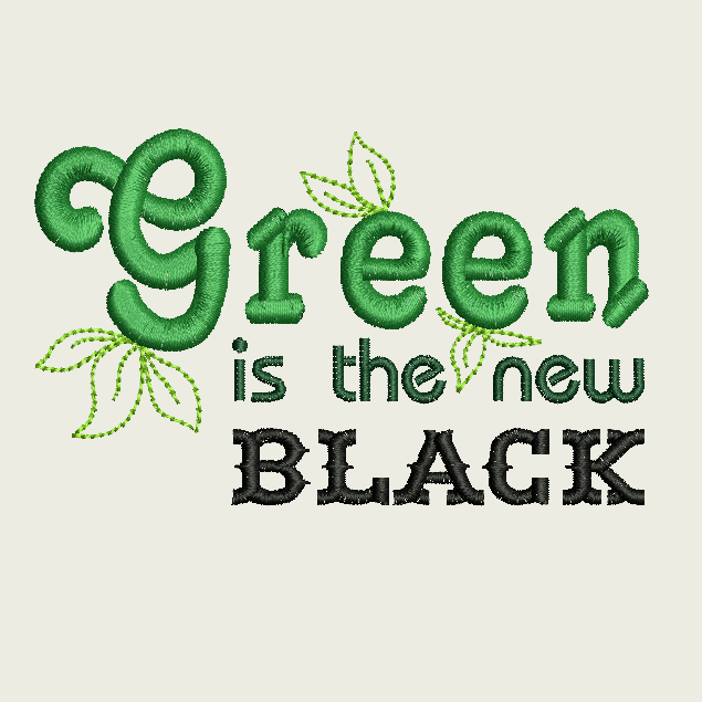 Motif gratuit Green is a new black, petit cadre 10x10 cm