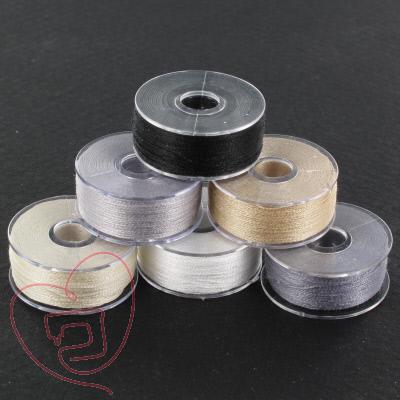 Canette spéciale patchwork, coton,  type L, gris clair