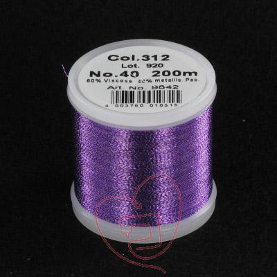 Fil métallisé MADEIRA, couleur violet, 200 m, 9842-312