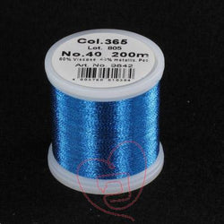 Fil métallisé MADEIRA, couleur bleu, 200 m, 9842-365