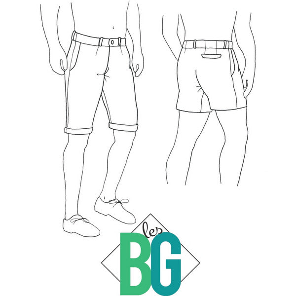 Patron de couture - Le play-boy : bermuda - Les BG - Taille XS-XXL