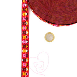 Ruban tissé 18mm “motifs la ronde des écolières” - 100% Polyester