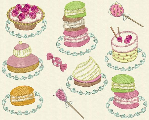 Sucreries, collection de 10 motifs, par Annika Créations