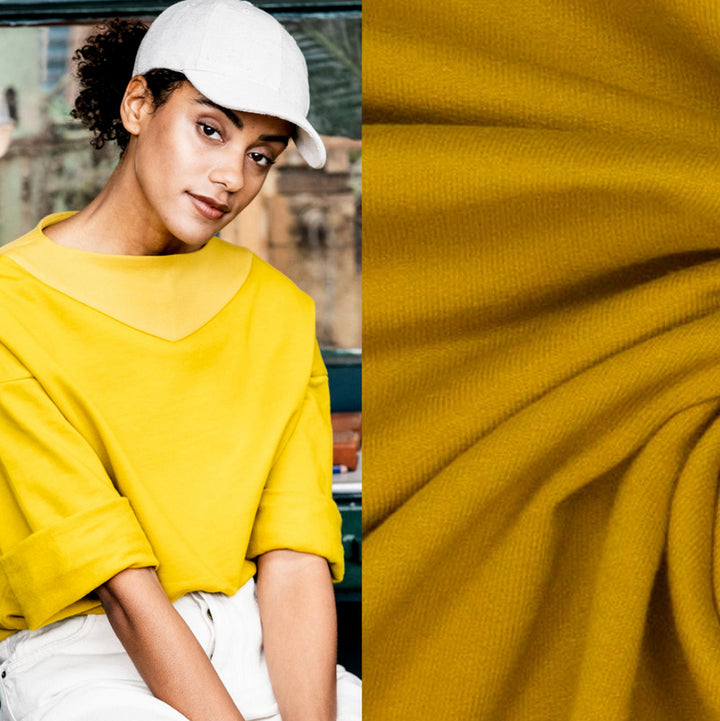 Fibre Mood Vera tissu sweat jaune